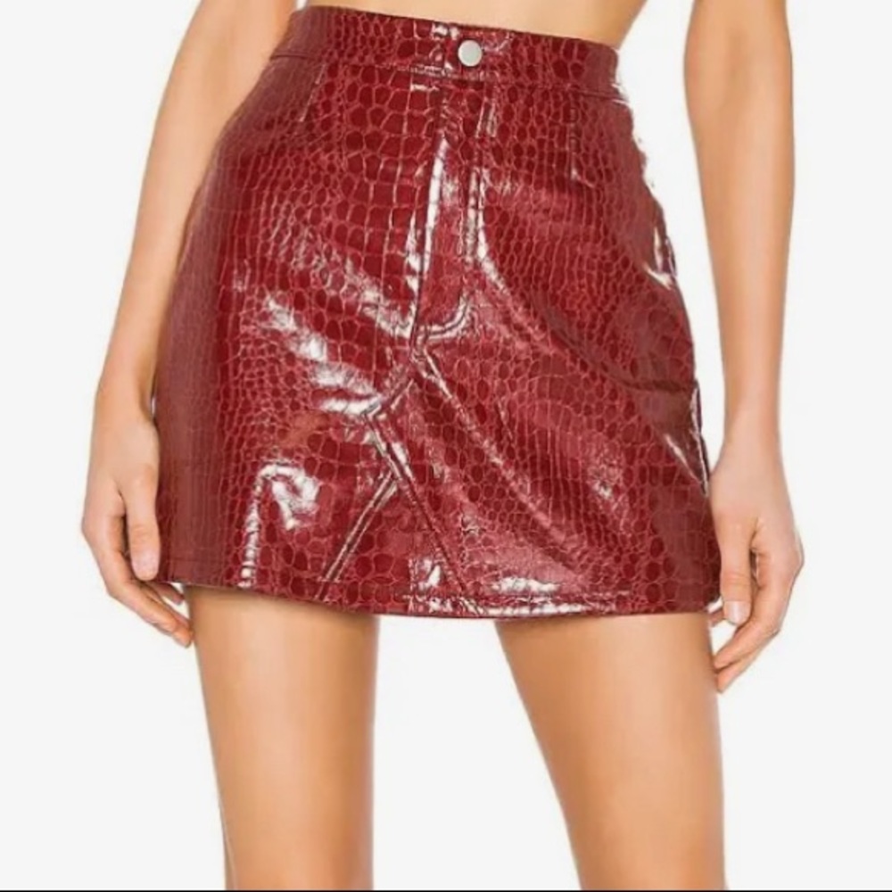 I.Am.Gia Red Snake Skirt